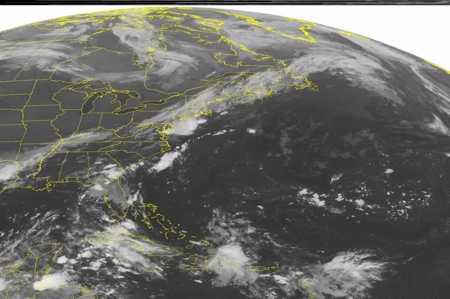 This NOAA satellite image taken Sunday, Sept. 7, 2014 at 1:45 a.m. EDT shows a cold front across the Northeast, Mid Atlantic, Tennessee Valley and the Lower Mississippi Valley producing thundersto ...