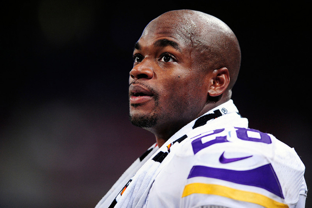 Running back Adrian Peterson has been placed on the exempt list by the Vikings.  (Jeff Curry-USA TODAY Sports)