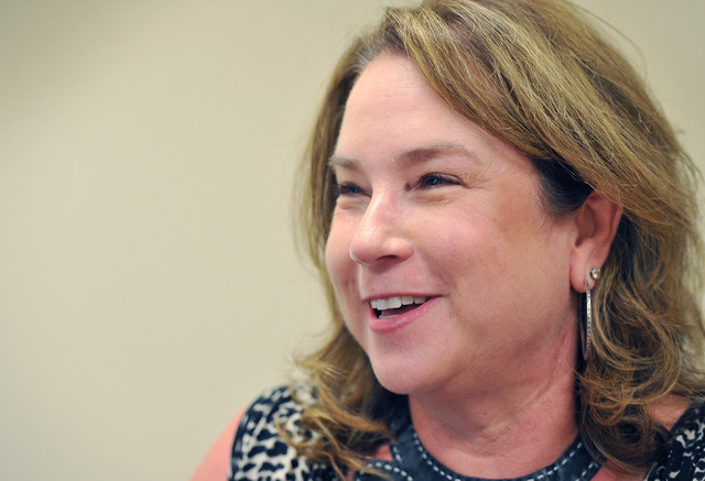 President Julie Gilday-Shaffer, of the JGS Group, speaks during an interview at her Summerlin office on Tuesday, Sept. 2, 2014. Gilday-Shaffer started her career as a copy machine sales person and ...
