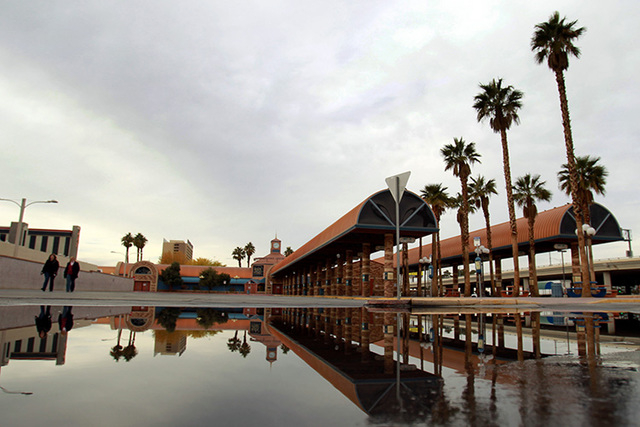 The closed bus terminal between Stewart Avenue and Las Vegas Expressway and 4th and 3rd Street shown on Thursday, Dec.15, 2011. (JEFF SCHEID/LAS VEGAS REVIEW-JOURNAL)