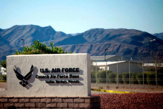 Creech Air Force Base in Indian Springs. (Jessica Ebelhar/Las Vegas Review-Journal file)