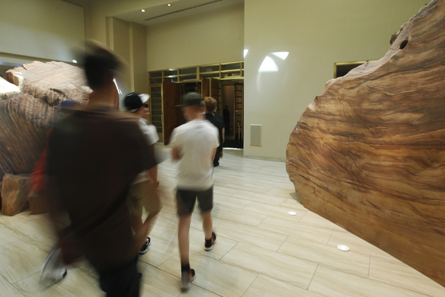 Guests visit Delano Las Vegas hotel in Las Vegas Friday, Aug. 29, 2014. The hotel scheduled their official reopening Tuesday, Sept. 2, after an $80 million renovation of their rooms and lobby. (Er ...