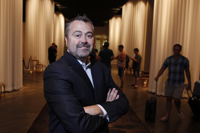 Matthew Chilton, general manager at Delano Las Vegas hotel, poses for a portrait at the hotel lobby at Delano Las Vegas Friday, Aug. 29, 2014. The hotel scheduled their official reopening Tuesday, ...