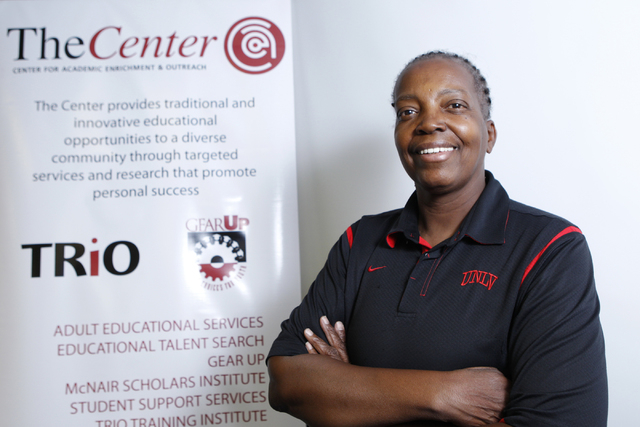 Musiette McKinney, assistant director and educational talent search at UNLV's TheCenter, poses for a portrait at TheCenter office, Tuesday, Sept. 9, 2014. TheCenter offers educational services for ...