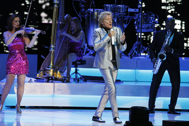 Rod Stewart performs in the Colosseum at Caesars Palace in Las Vegas on Nov. 6, 2013. (Jason Bean/Las Vegas Review-Journal)