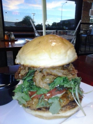 The Lonely Bird turkey burger is shown at Bachi Burger, 470 E. Windmill Lane, Suite 100 (Gina Pearl/Special to View)