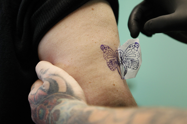 Pink tattoos tell the stories of breast cancer battles | Las Vegas Review-Journal Pink tattoos tell the stories of breast cancer battles | Las Vegas Review-Journal