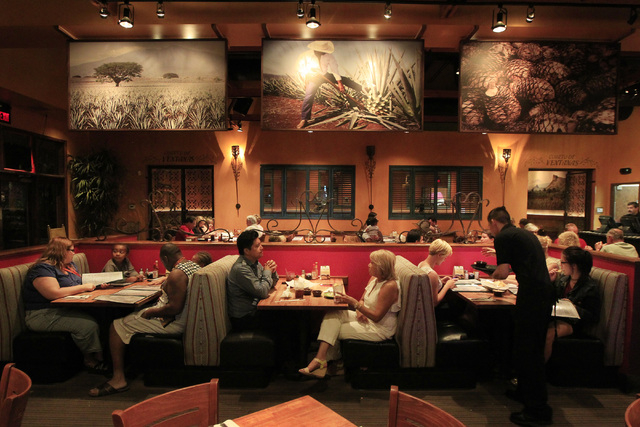 Diners eat at Jalisco Cantina on Sunday, Oct. 26, 2014. (Sam Morris/Las Vegas Review-Journal)