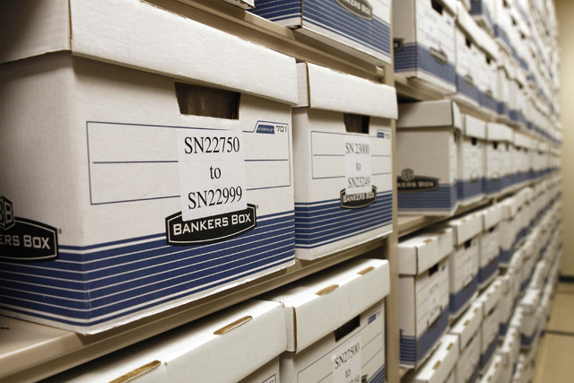 These are some of the 60,000 DNA samples housed at Metro's forensics lab Wednesday, Sept. 24, 2014 in Las Vegas. (Sam Morris/Las Vegas Review-Journal)
