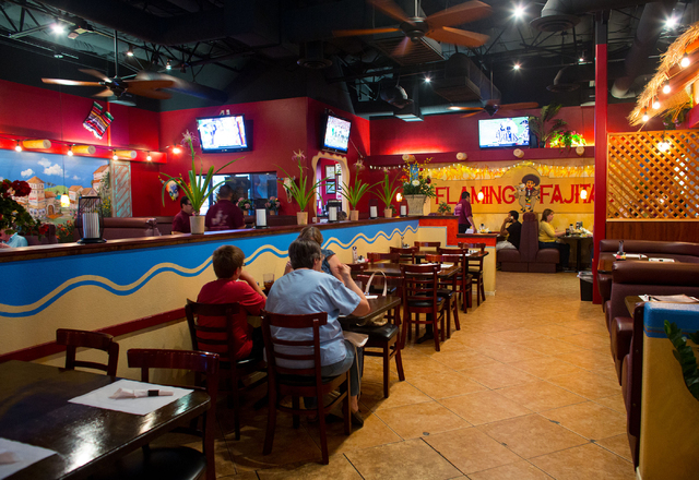 The interior of Juan's Flaming Fajitas & Cantina, located at 9640 W. Tropicana Ave. is photographed Saturday, Sept. 27, 2014. (Samantha Clemens-Kerbs/Las Vegas Review-Journal)