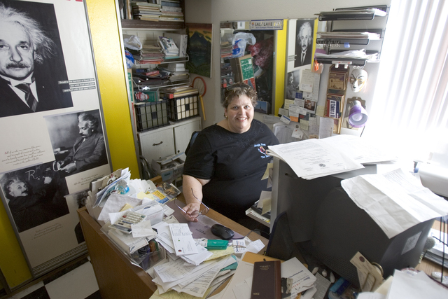 Homeless advocate Linda Lera-Randle El, founder and director of the Straight From the Streets charity, poses in her home office in Las Vegas, Feb. 10, 2006. Lera-Randle El was voted Favorite Femal ...