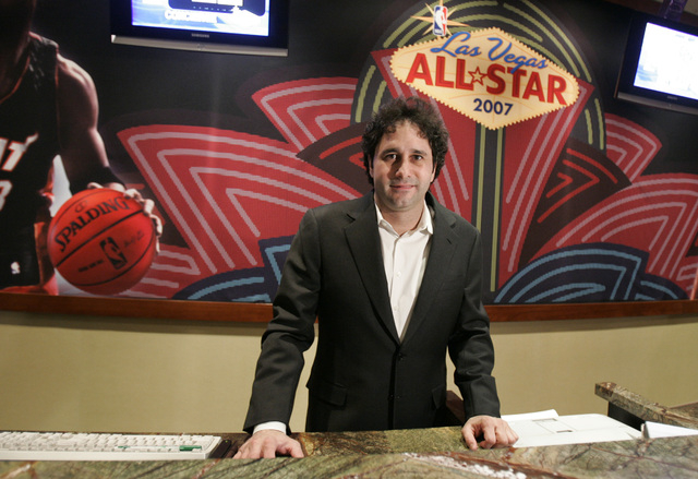 The Palms resort-casino owner and owner of the NBA's Sacramento Kings, George Maloof, stands at the front desk of his casino Thursday, Feb. 8, 2007, in Las Vegas. NBA All-Star players will be stay ...