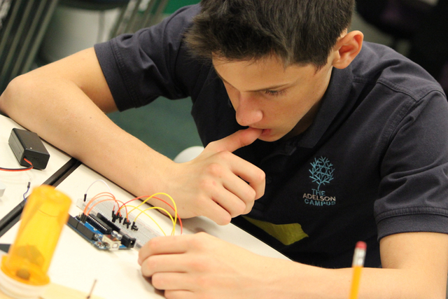 Students at the Adelson Educational Campus, 9700 Hillpointe Road, participated in Computer Science Education Week Dec. 8-14. The initiative supports the Hour of Code, a global movement that recogn ...
