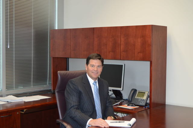 Dr. Robert B. McBeath, president and CEO of Southwest Medical Associates, leads the firm’s growth from his office on Tenaya Way in northwest Las Vegas. (Photo by Stephanie Annis)