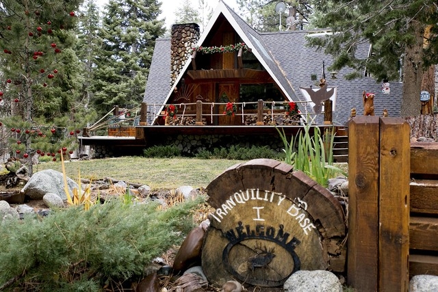 Realtors Angie and Garry Tomashowski have lived in this A-frame cabin on Mount Charleston for more than 20 years. (Tonya Harvey/Real Estate Millions)