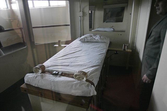 The execution chamber in Nevada State Prison is shown in Cason City, Nev., Wednesday, June 8, 2005. (John Locher/Las Vegas Review-Journal)
