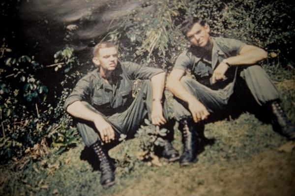 U.S. Marines, Pfc Phil Cushman, left, and Lance Cpl. Doug Stahr pose for a portrait near Qui Nhon, Vietnam, in 1965. Today Cushman is an advocate for veterans who have run into bureaucratic roadbl ...