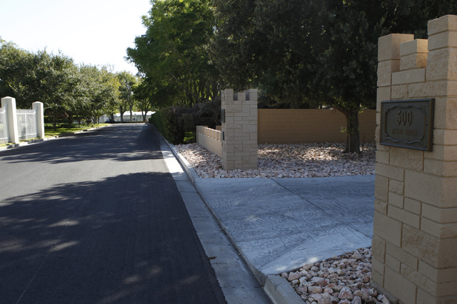 The gated community of Rancho Circle in Las Vegas is seen on Sunday, Sept. 28, 2014. The private community has been populated by rich and famous people for most of its history. (Erik Verduzco/Las  ...
