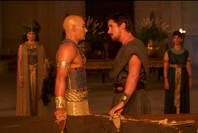 Christian Bale (left) stars as Moses and Joel Edgerton stars as Ramses in "Exodus: Gods and Kings."
(Courtesy Twentieth Century Fox)