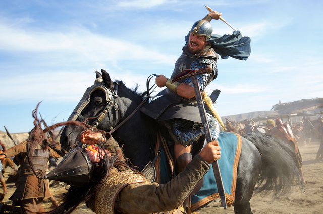 Moses (Christian Bale) rides triumphantly into battle in "Exodus: Gods and Kings." (Courtesy 20th Century Fox Film Corporation)