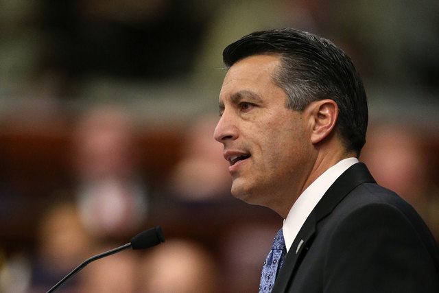 In his State of the State address on Thursday, Jan. 15, 2015, Gov. Brian Sandoval proposed a plan for the state to take over failing schools and operate them as charter schools. (Cathleen Allison/ ...