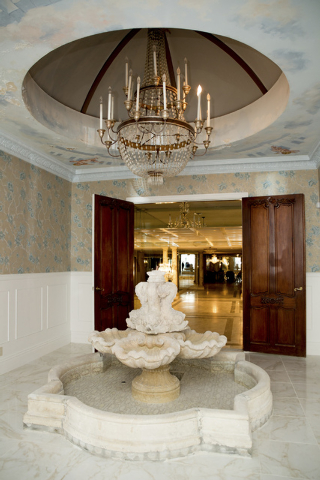This fountain is near the first-floor master suite in the former Liberace mansion. It has been restored in the past six months. (Tonya Harvey/Real Estate Millions)