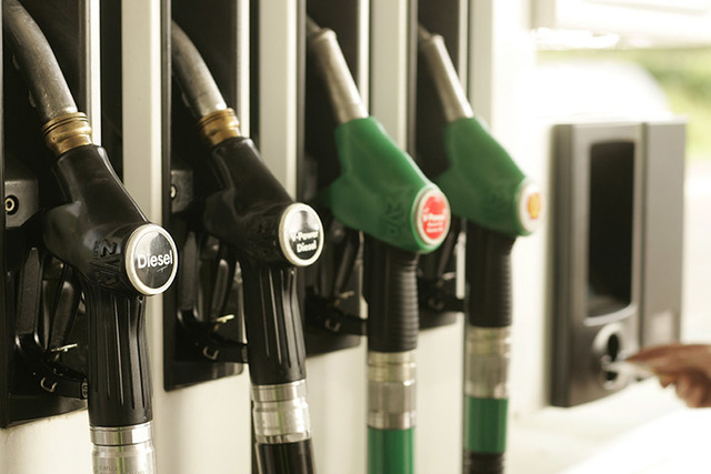 Diesel and gas pump nozzles. (Mark Renders/Getty Images/Thinkstock)