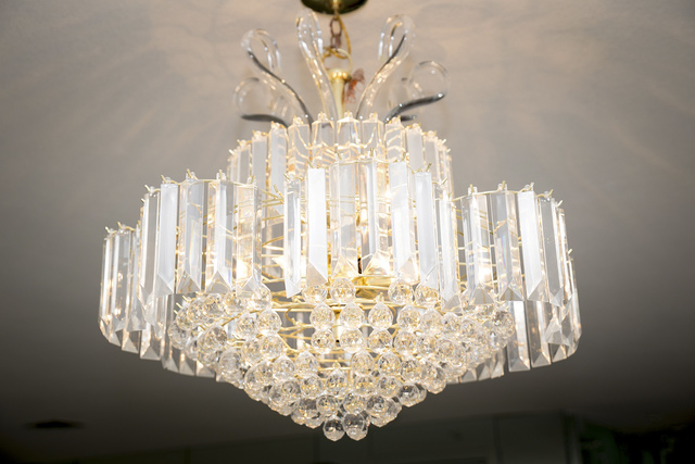 One of  the 18 chandeliers in the old Liberace home. (Tonya Harvey/Real Estate Millions)
