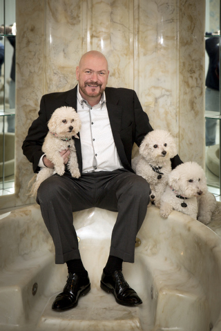 United Kingdom businessman Martyn Ravenhill spent the holidays with his dogs in Liberace's old Las Vegas home, which he purchased for $500,000 in 2013. (Tonya Harvey/Real Estate Millions)