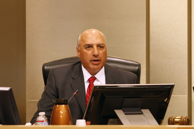 Councilman Stavros Anthony speaks as a vote approaches on a proposed soccer stadium during a Las Vegas City Council meeting Wednesday, Oct. 1, 2014. On Tuesday, Jan. 20, Anthony announced his cand ...