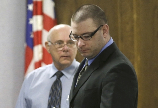 Eddie Ray Routh takes his seat during his capital murder trial in Stephenville, Texas, Friday, Feb. 20, 2015. A psychologist testified Friday that Roth, charged with murdering U.S. Navy sniper Chr ...