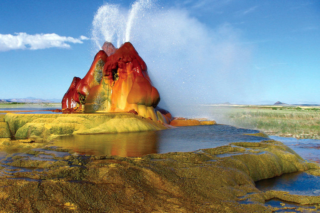 "Fly geyser" by Jeremy C. Munns - Own work. Licensed under Public Domain via Wikimedia Commons