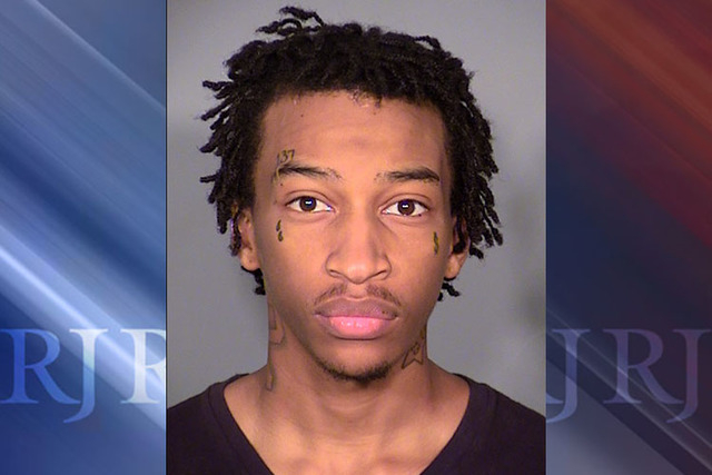 Police identified him as James Nelson, 21, of Las Vegas. He faces one charge of assault with deadly weapon on a police officer. (Courtesy, Las Vegas Metropolitan Police Department)