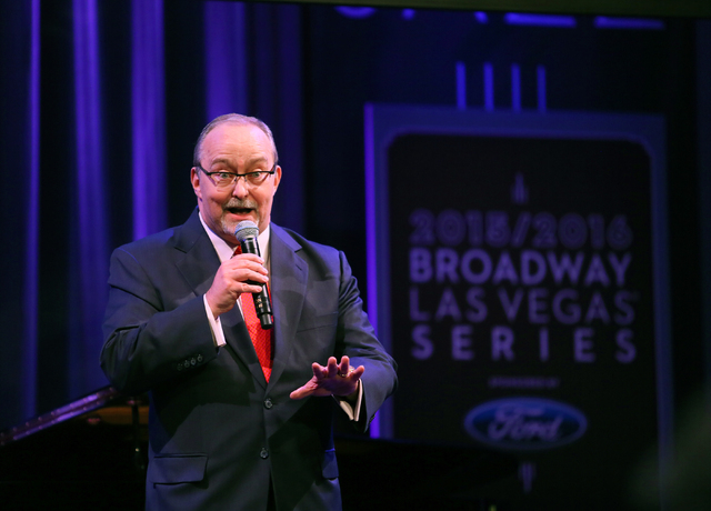 Myron Martin, The Smith Center president, speaks to the audience during a reveal of the The Smith Center's 2015-16 Broadway season lineup at The Smith Center Monday, Feb. 23, 2015, in Las Vegas. A ...