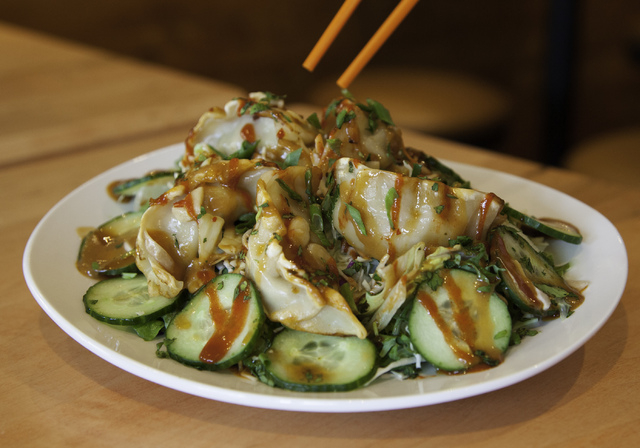 Ginger Chicken Pot Sticker salad at Tom's Urban (courtesy)