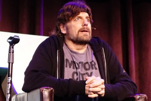 Amazing Johnathan speaks Tuesday, Oct. 21, 2014, near the end of a two-hour entertainment event called Entspeaks. (Norm Clarke/Las Vegas Review-Journal)