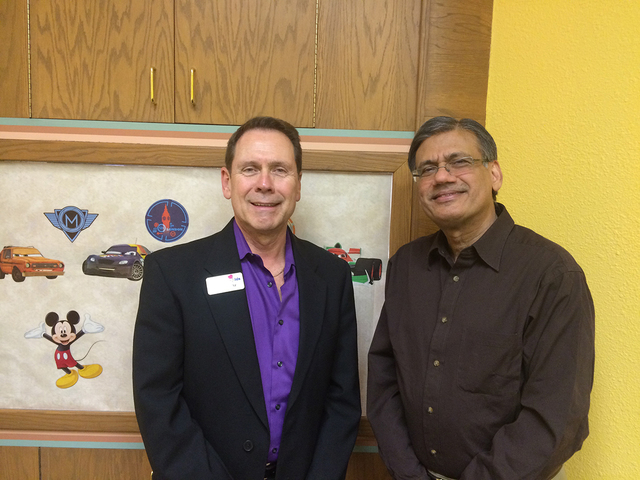 Fred Schultz (left) and Dr. Farooq Abdulla were taken at the new clinic, 2480 E. Tompkins Ave, on Feb. 3.