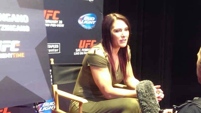 Cat Zingano at media day of UFC 184 in Los Angeles on Feb. 26, 2015. (Adam Hill/Las Vegas Review-Journal)
