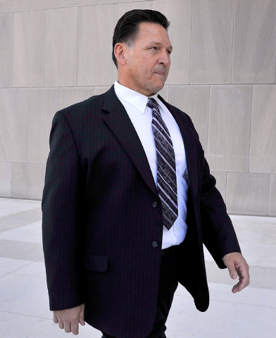Former Family Court Judge Steven Jones arrives at U.S. Federal Court  in Las Vegas Wednesday, Feb. 25, 2015. Jones was scheduled to appear for sentencing in a nearly $3 million investment scheme.  ...