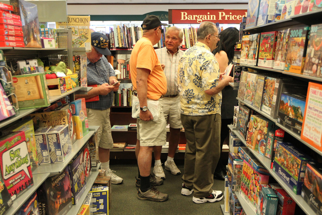 People wait in line during a book signing by U.S. Sen. Marco Rubio, R-Fla., of his book, American Dreams: Restoring the Land of Opportunity, at Barnes and Noble, 2191 N. Rainbow Blvd. Wednesday, F ...