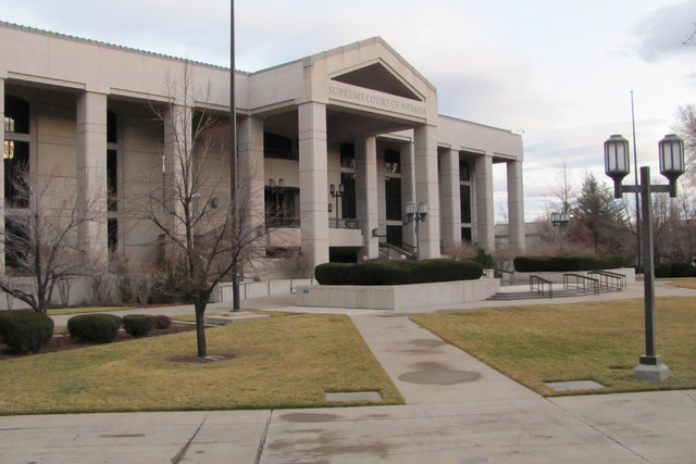 The Nevada Supreme Court building is shown on Feb. 2, 2015. (Greg Haas/Las Vegas Review-Journal)