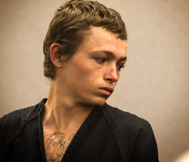 Erich Nowsch appears for his initial appearance Monday, Feb 23, 2015, at Regional Justice Center, 200 Lewis Avenue. The 19-year-old is charged with murder in the shooting death of Tammy Meyers ...