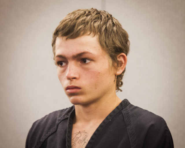Erich Nowsch appears for his initial appearance on Monday, Feb 23, 2015, at  Regional Justice Center, 200 Lewis Avenue.  The  19-year-old is charged with murder in the  shooting death of Tammy Mey ...