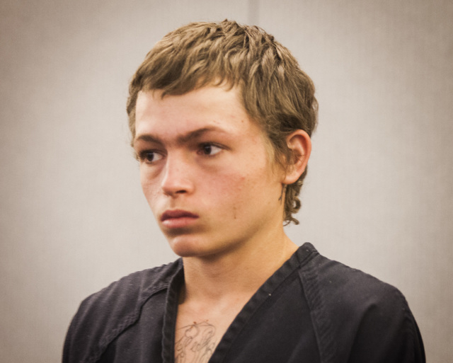 Erich Nowsch appears for his initial appearance on Monday, Feb 23, 2015, at Regional Justice Center, 200 Lewis Avenue. The 19-year-old is charged with murder in the shooting death of Tammy Mey ...