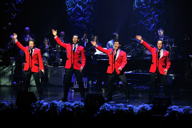 The Jersey Boys perform during the Nevada Sesquicentennial All-Star Concert at The Smith Center on Monday, Sept. 22, 2014, in Las Vegas. (David Becker/Las Vegas Review-Journal)