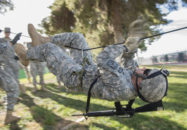 ROTC cadets take over UNLV 'battleground' for mental, physical