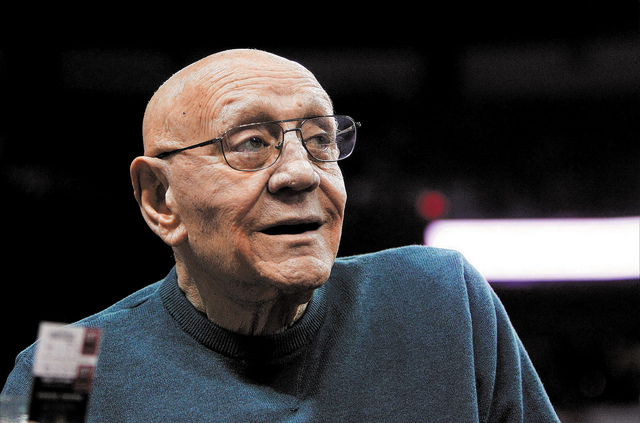 Hall of Fame coach Jerry Tarkanian attends a UNLV basketball game on Feb. 1, 2014. (Jason Bean/Las Vegas Review-Journal)