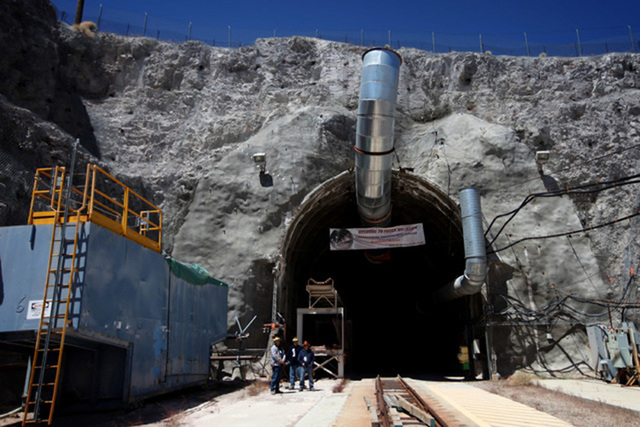 The entrance to Yucca Mountain is seen on April 26, 2011. (Jessica Ebelhar/Las Vegas Review-Journal, file)