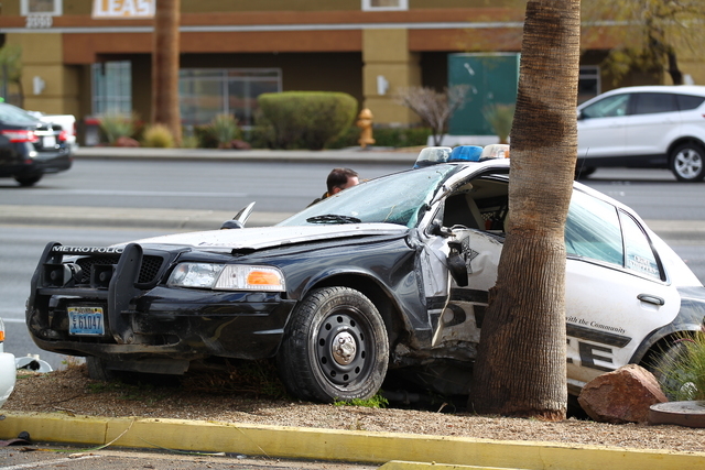 Metro officer crashes police car, suffers minor injuries