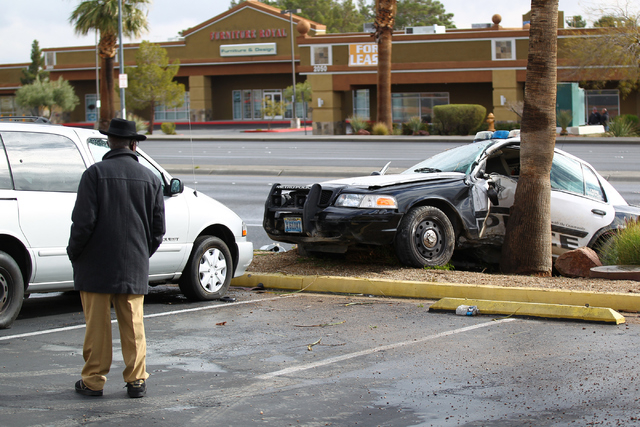 Metro officer crashes police car, suffers minor injuries